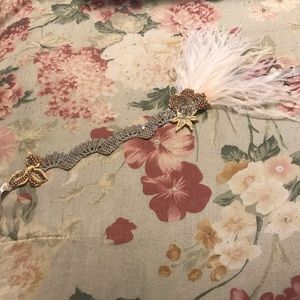Ostrich feather vintage trims headband